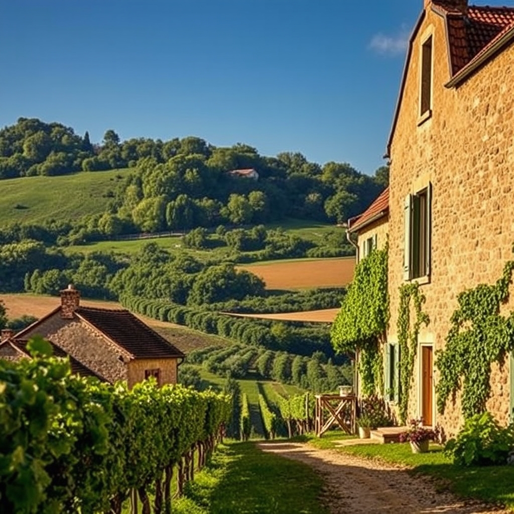 Le bourg de Gardonne, en Dordogne